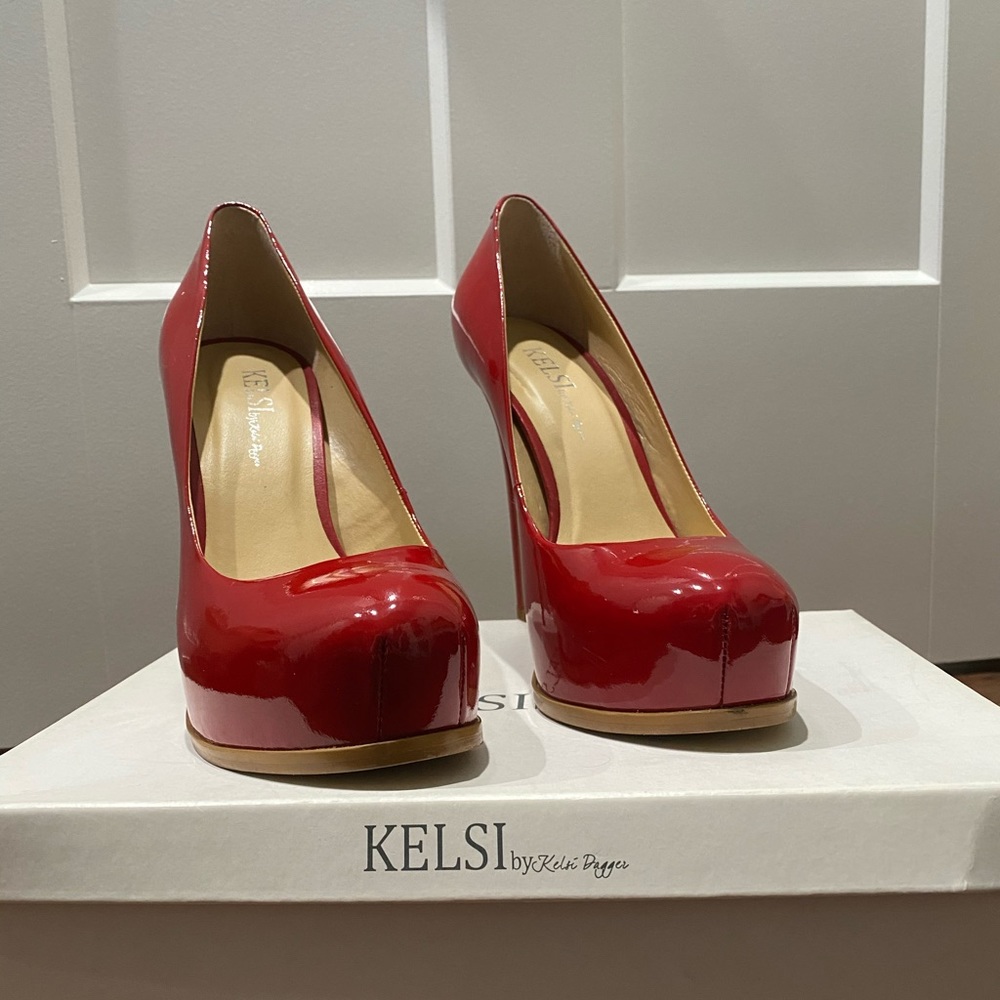 Kelsi by Kelsi Dagger Red Patent Heels